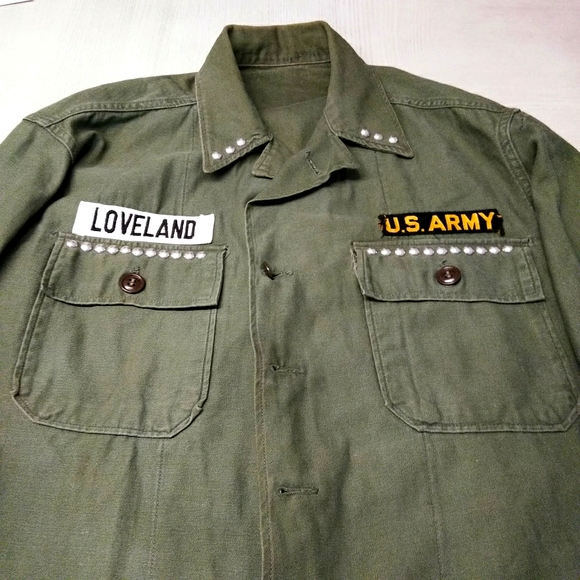 USA Army Shirt W/Appliques Sz M - Picture 1 of 8